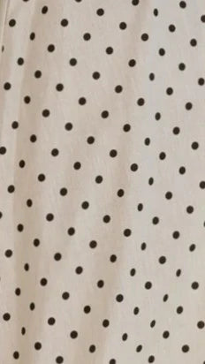 Nicole Spaghetti Strap Maxi Dress - Beige/Black Polka Dot