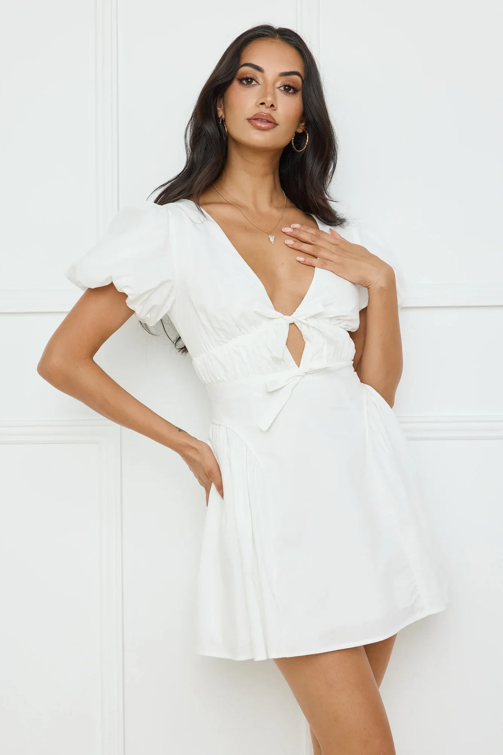 Golden Hour Muse Mini Dress White