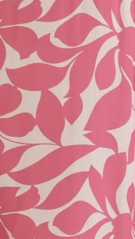 Seraphina Midi Dress - Fuchsia/White Print