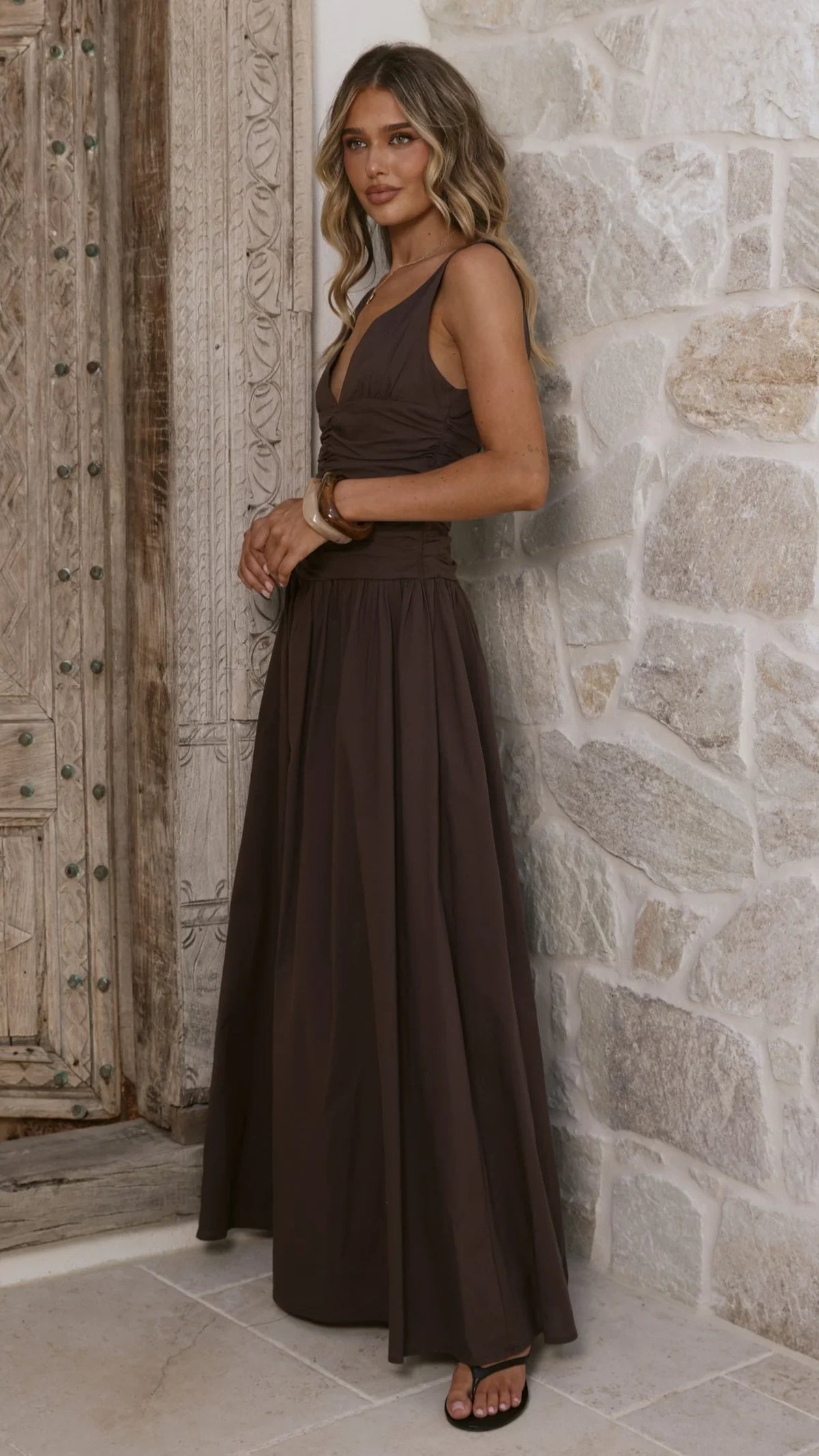 Sanya Maxi Dress - Chocolate