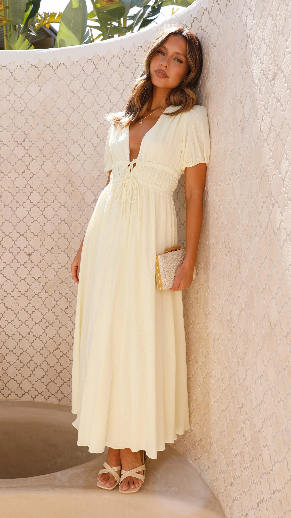 Ena Midi Dress - Yellow