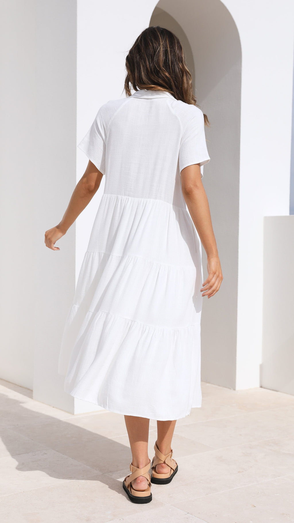 Kimberly Midi Dress - White