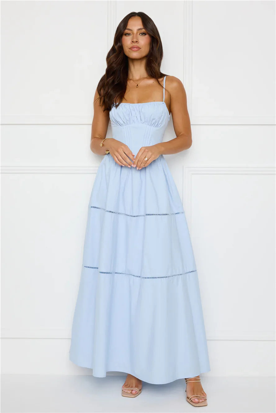 Chic At Sunset Maxi Dress Blue