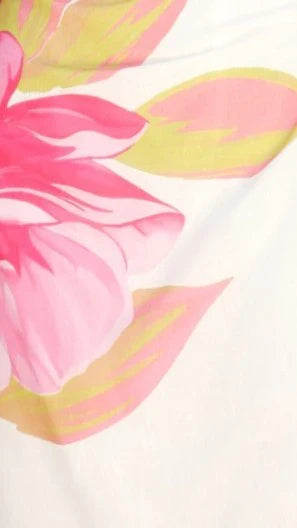 Maisy Shoulder Tie Midi Dress - Pink Green