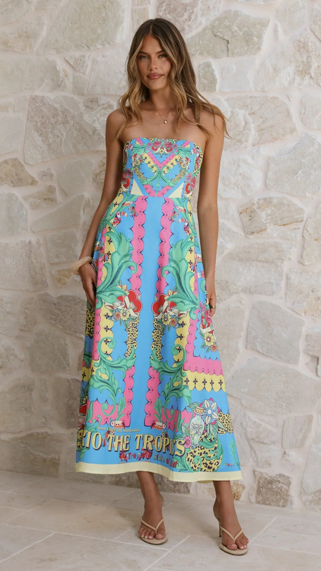 Azure Maxi Dress - Tropical Rio