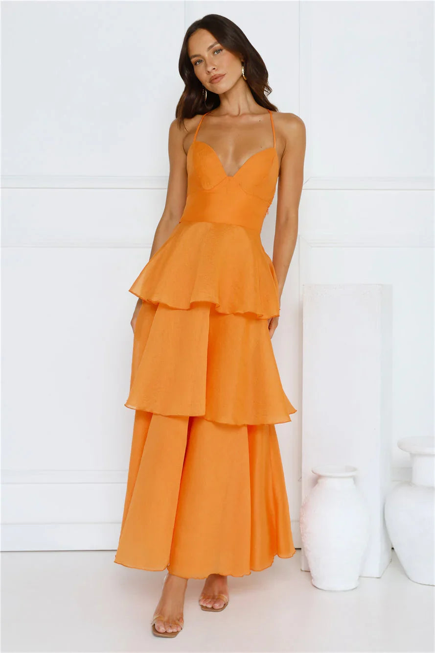Sunset Waltz Maxi Dress Orange