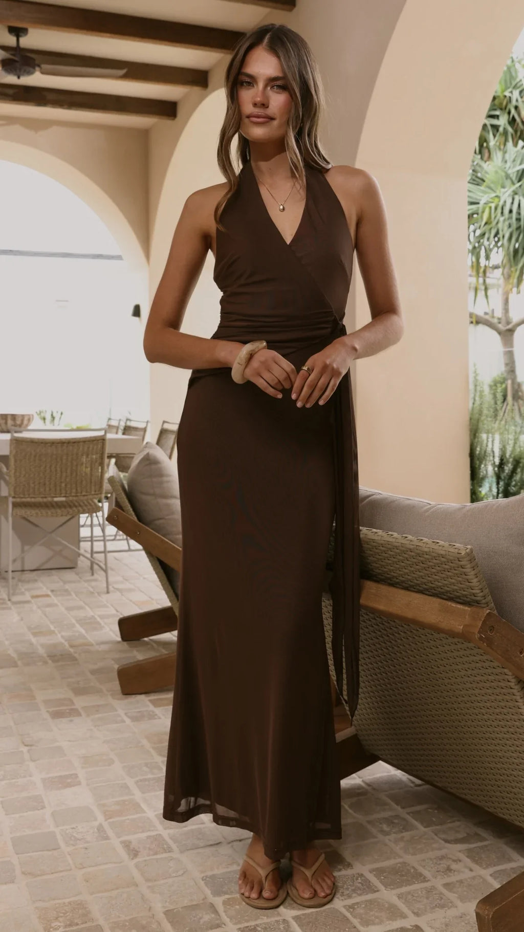 Joslin Maxi Dress - Chocolate