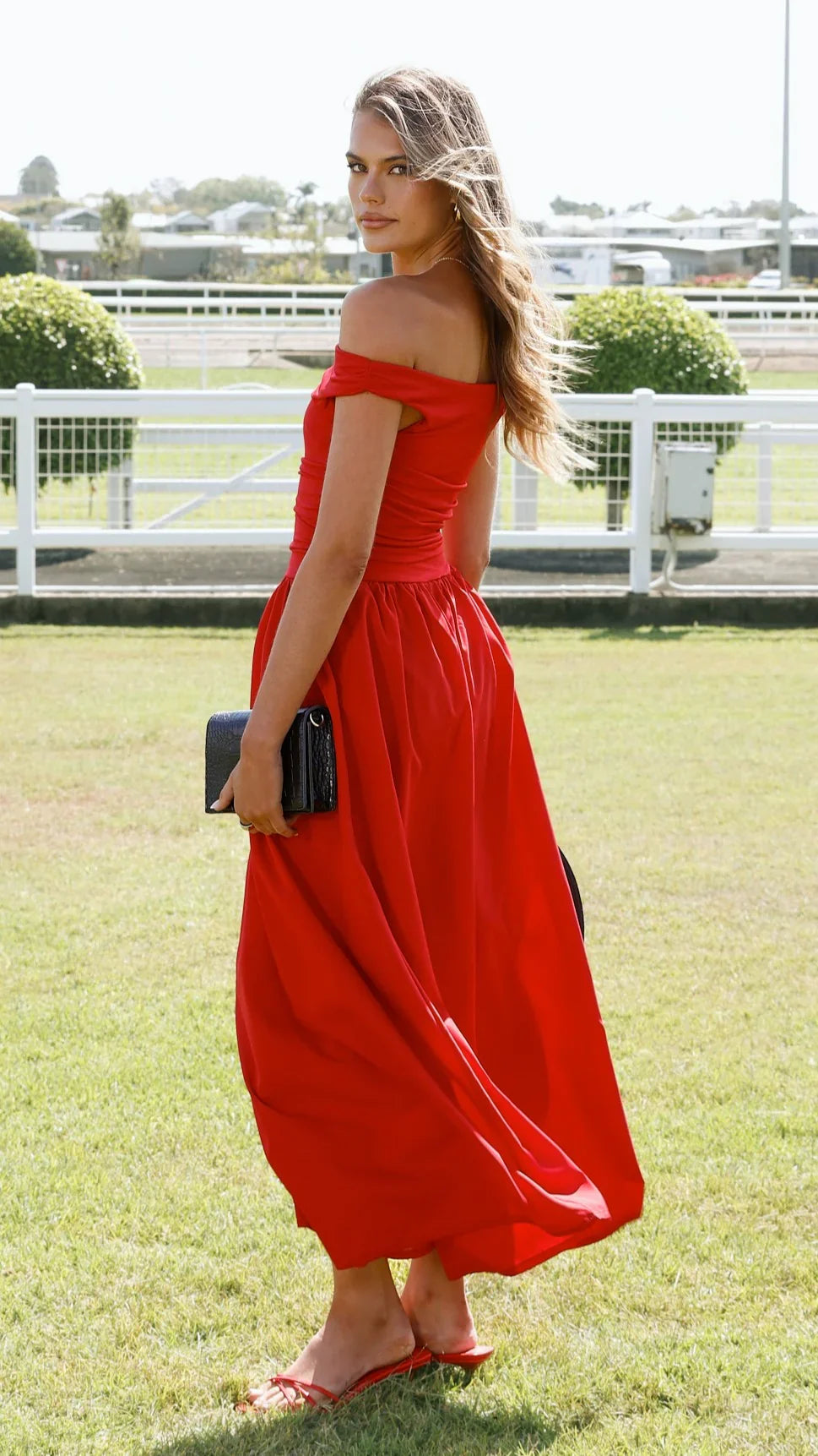 Immy Midi Dress - Red