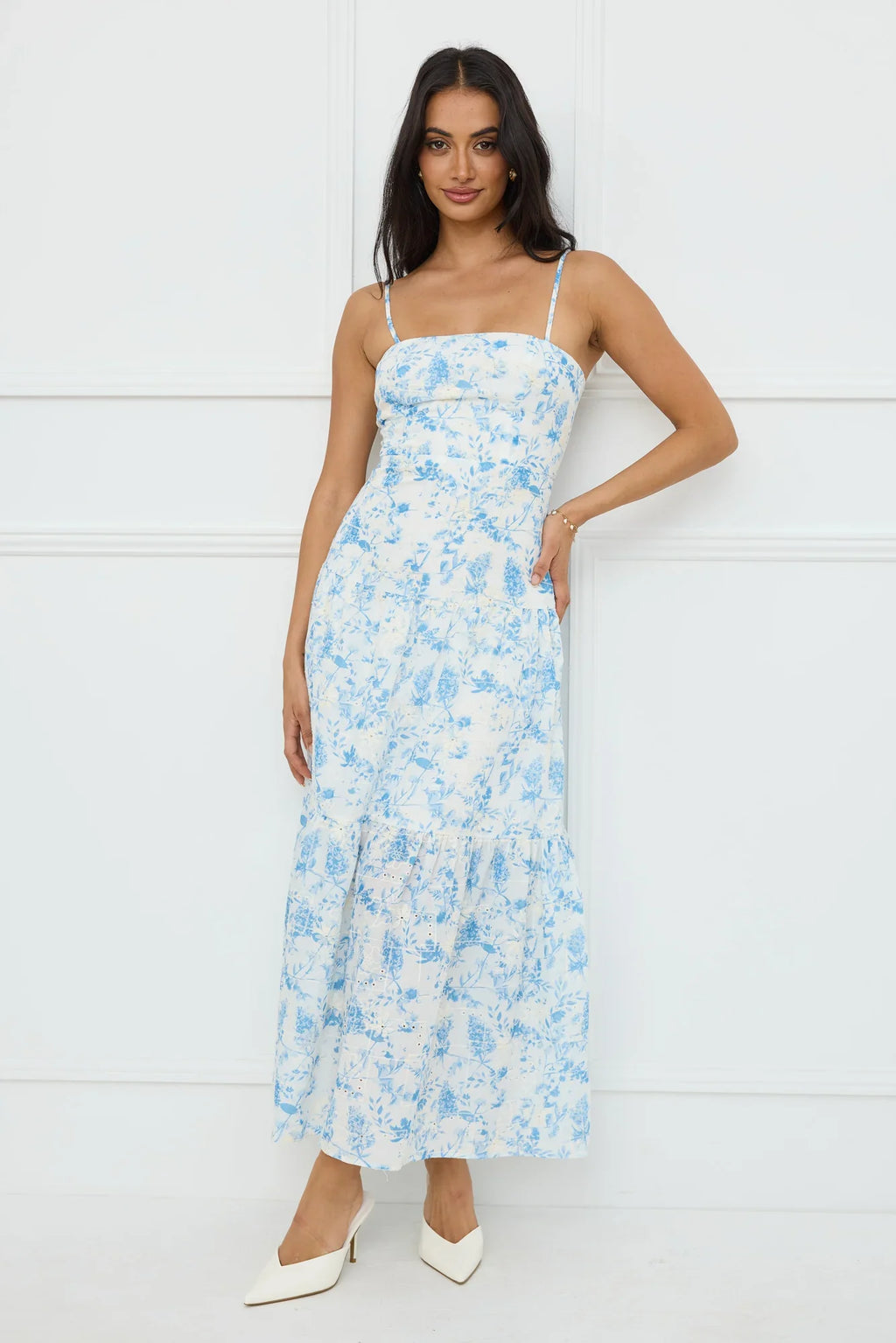 Bright Mornings Maxi Dress Blue