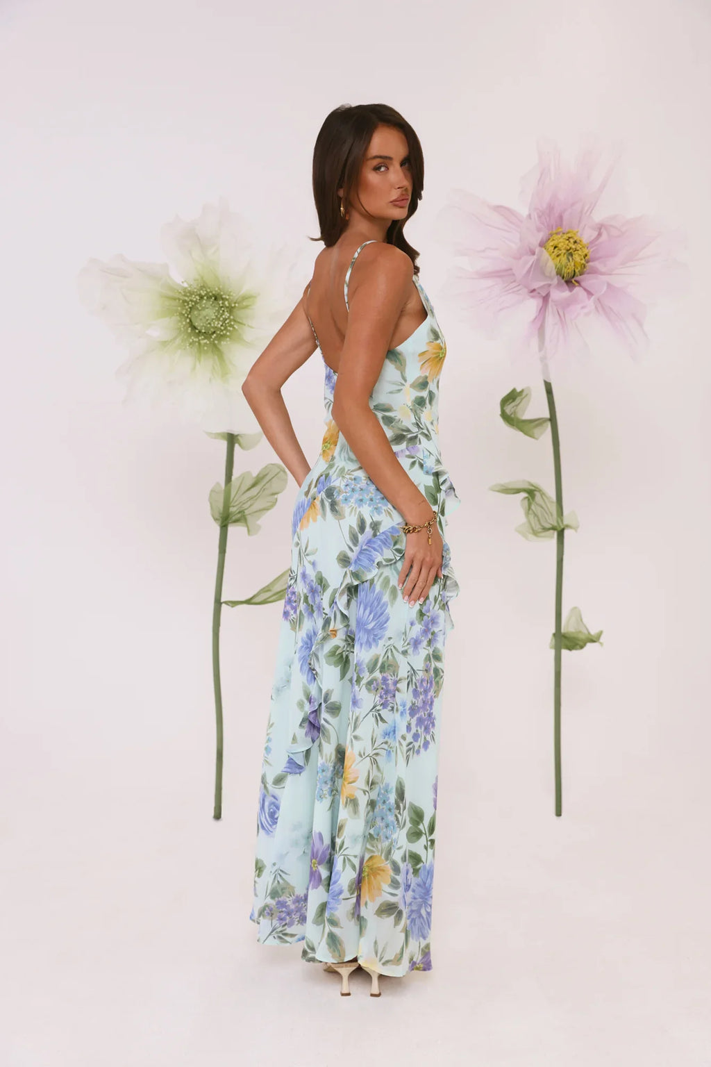 Petals Unfold Maxi Dress Print