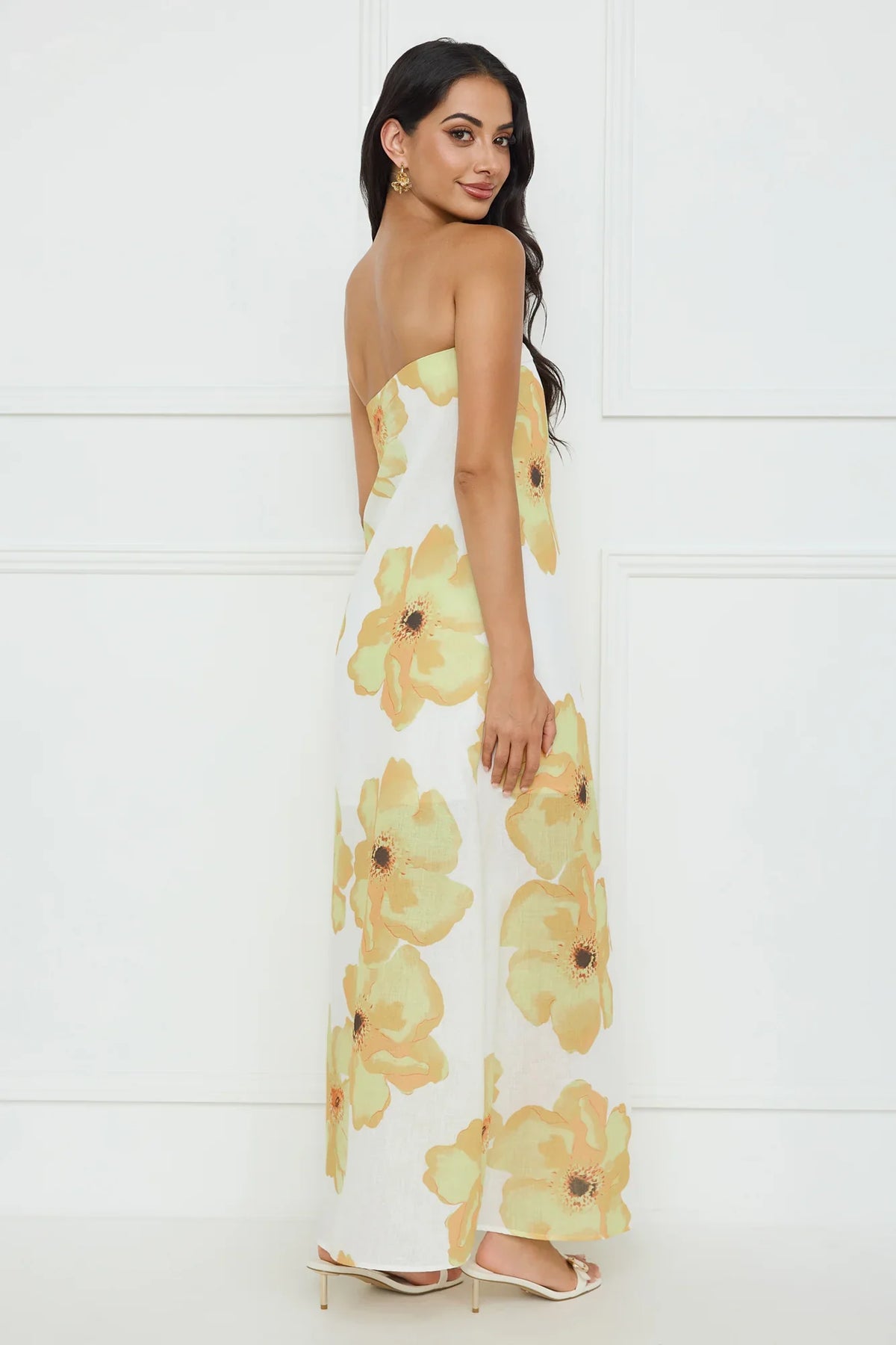 Sunlight’s Embrace Strapless Maxi Dress Yellow