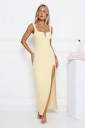 Exotic Soirée Maxi Dress Yellow