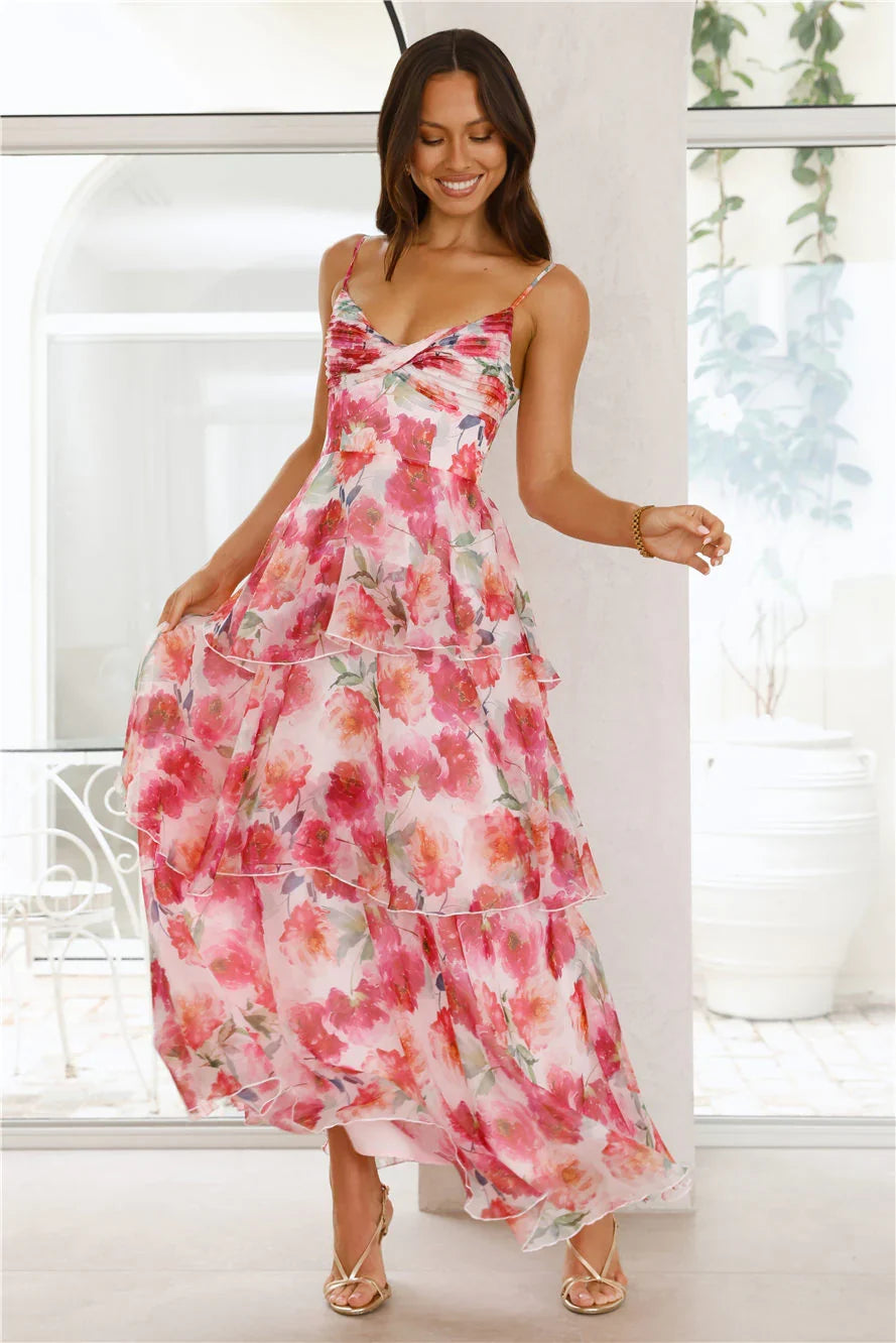 Starflower Breeze Maxi Dress Pink