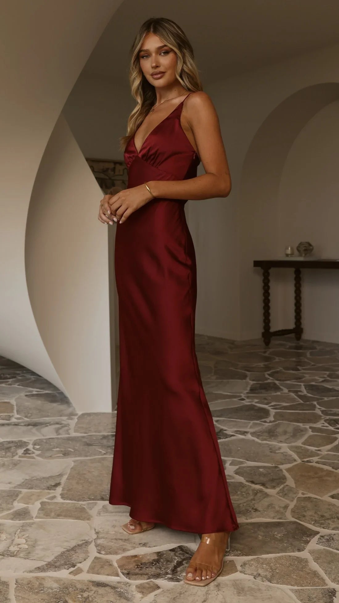 Ziah Maxi Dress - Wine