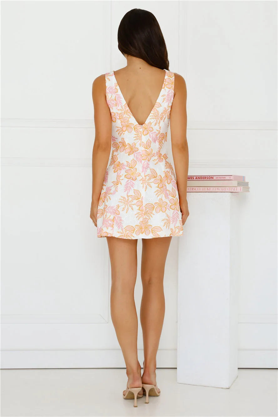Manifesting In Mini Dress Orange
