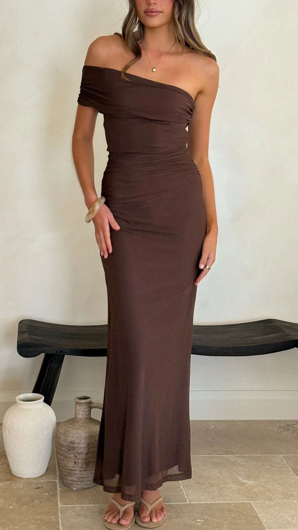 Ria Maxi Dress - Chocolate