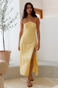 She's Captivating Midi Dress Yellow