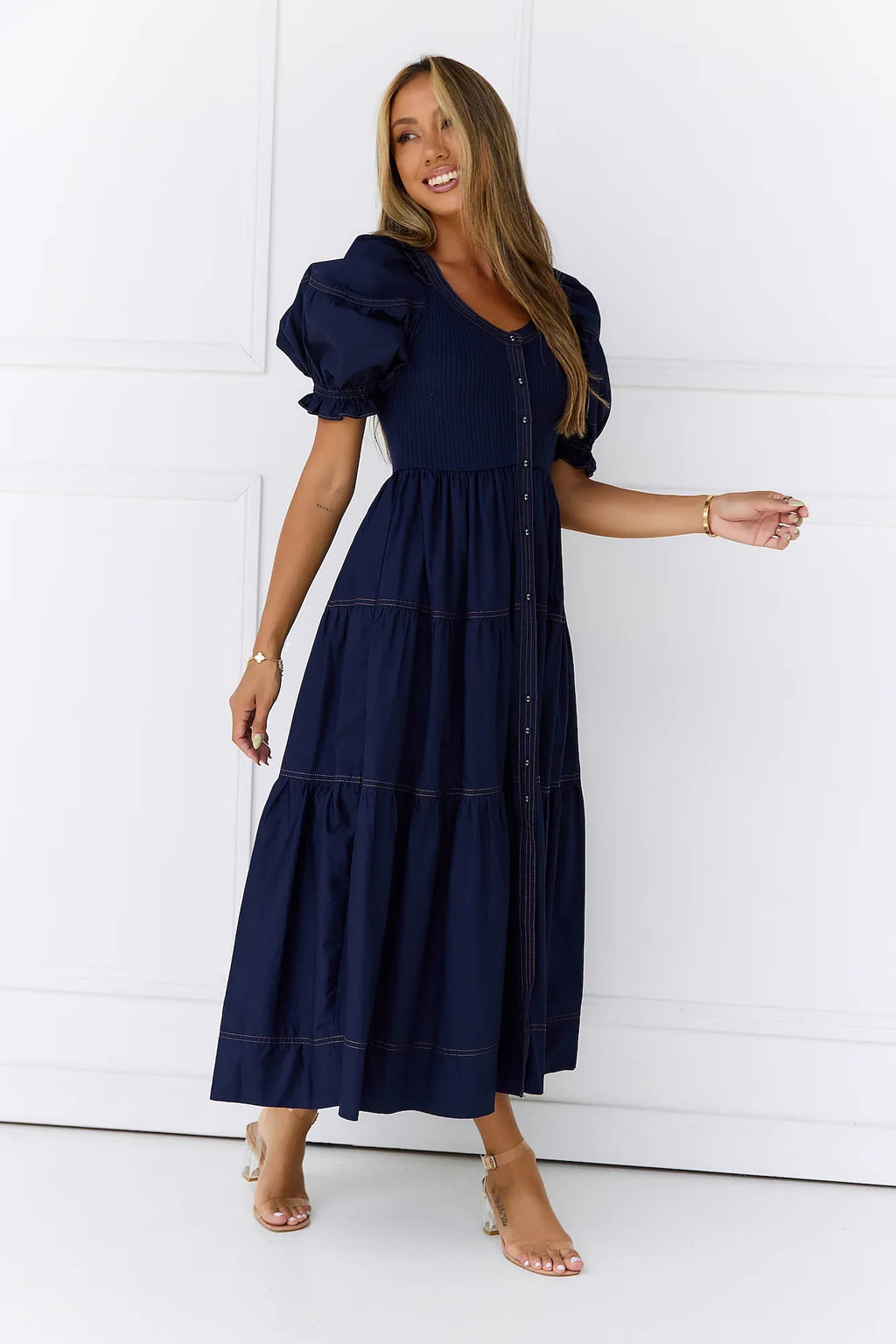The Simple Days Midi Dress Navy