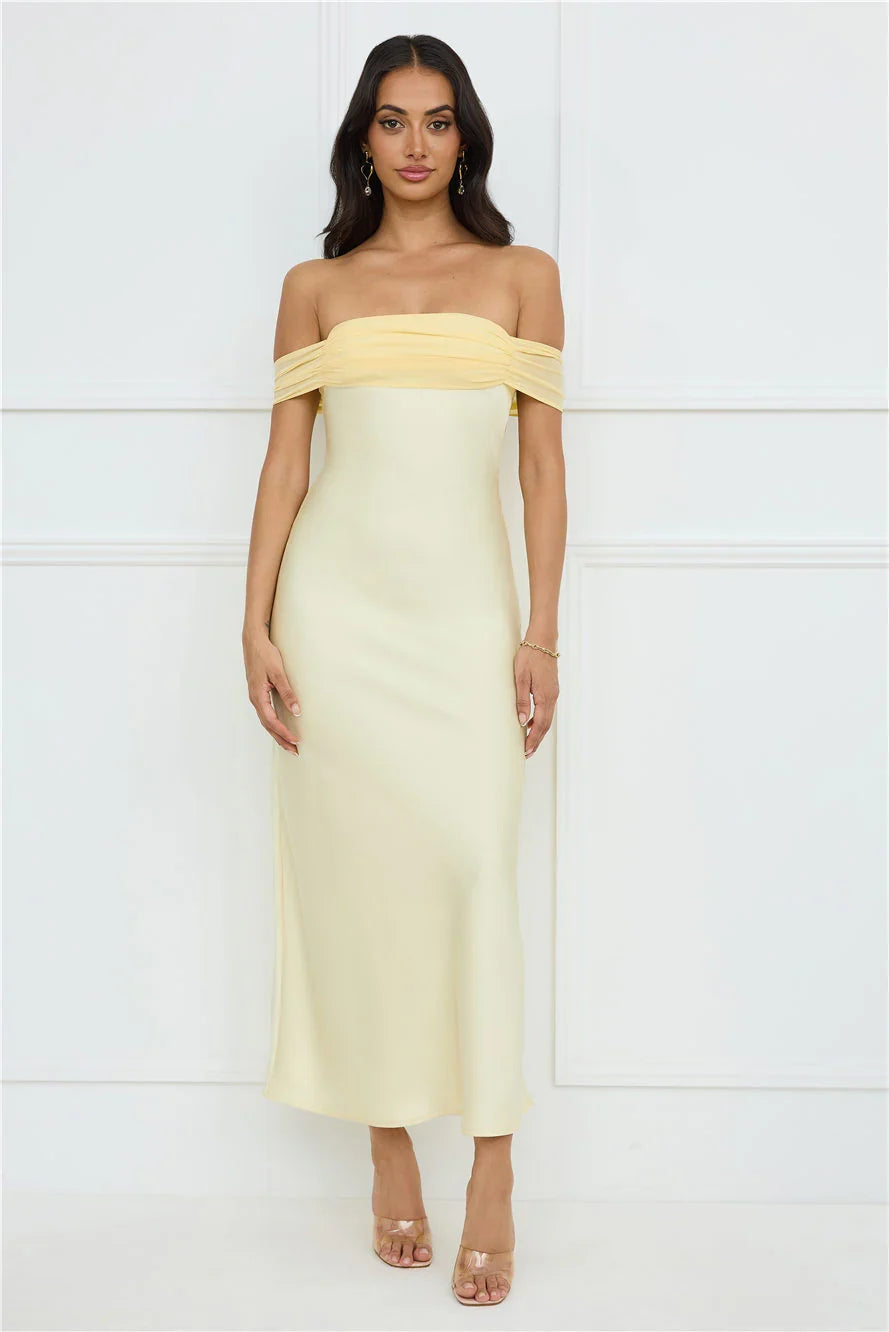 Daisy Darling Strapless Maxi Dress Yellow