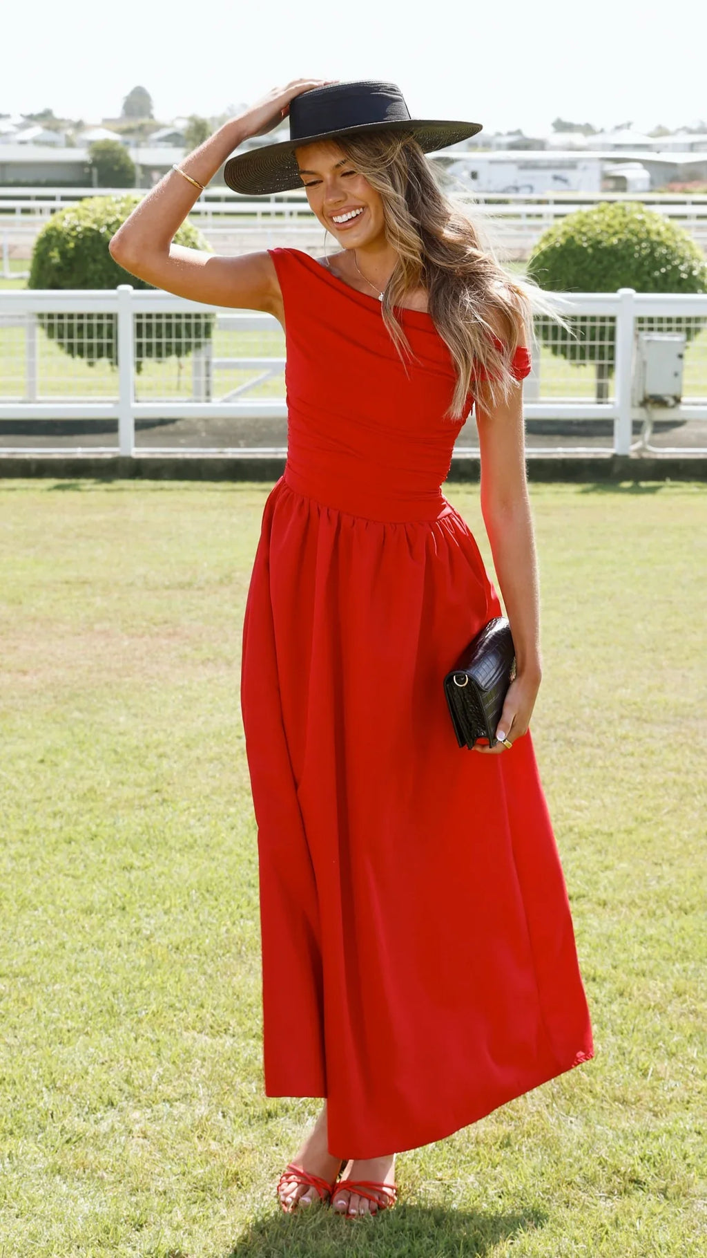 Immy Midi Dress - Red