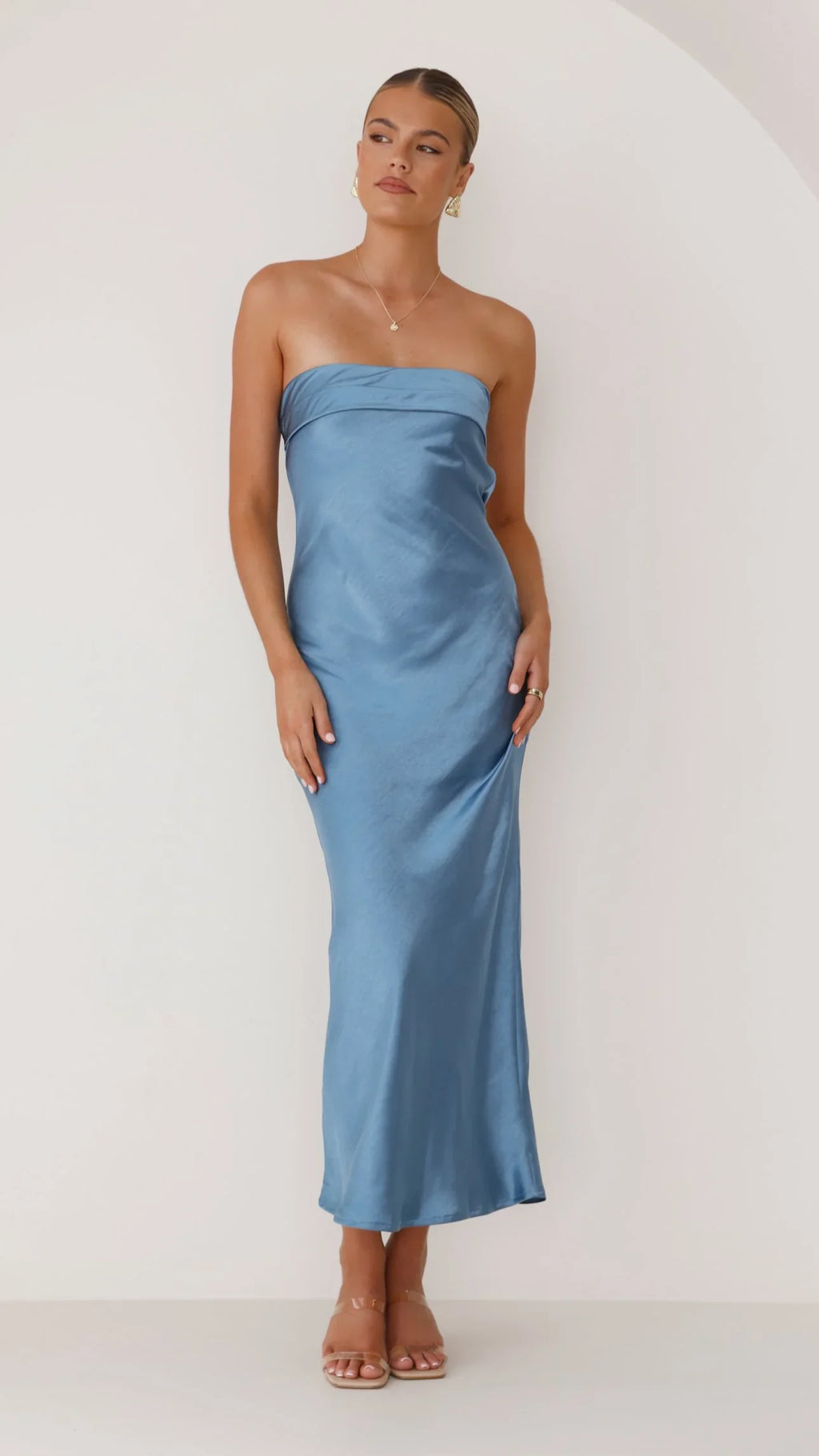 Gisele Maxi Dress - Steel Blue