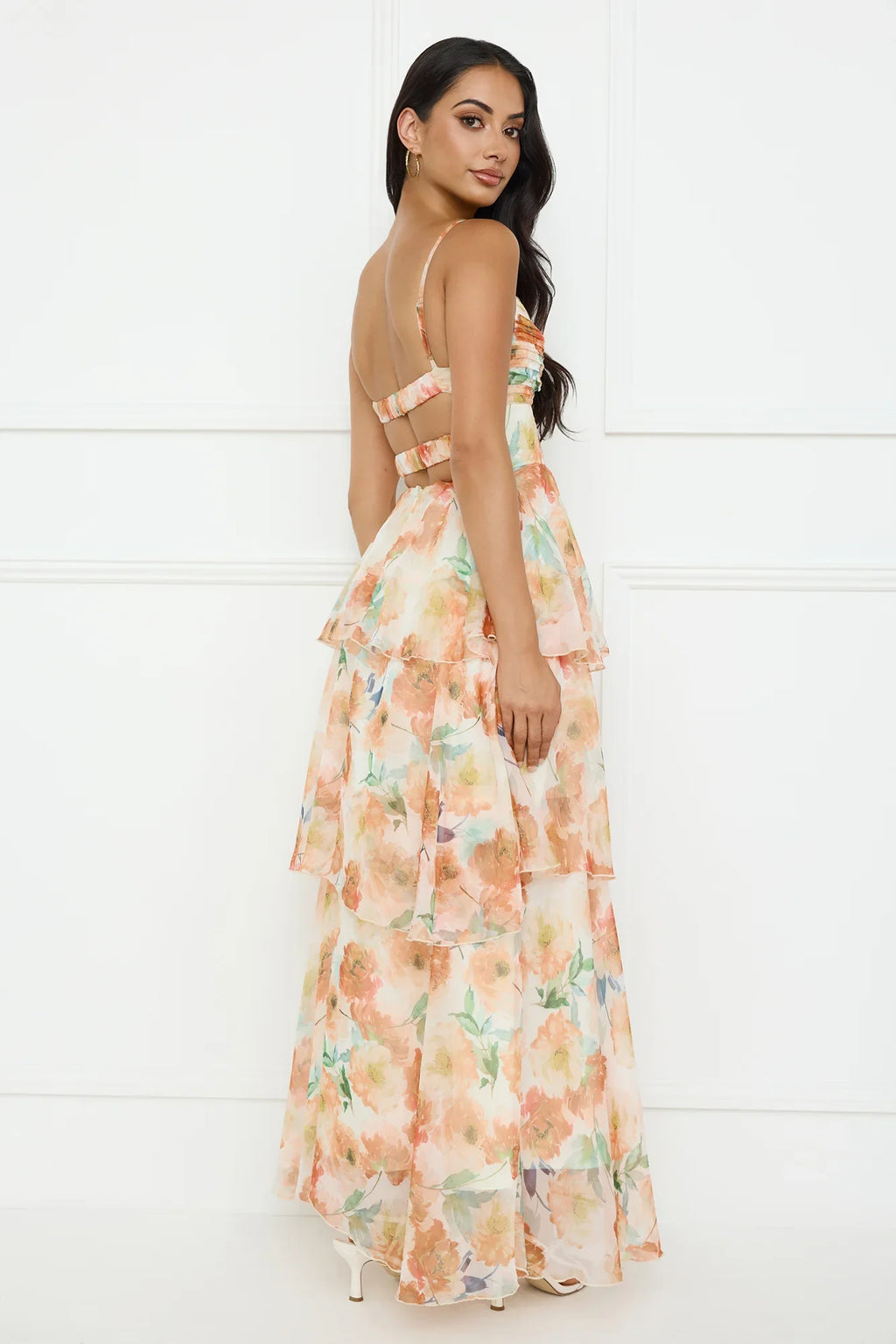 Starflower Breeze Maxi Dress Orange
