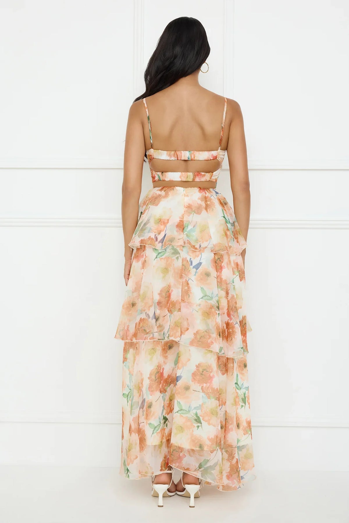 Starflower Breeze Maxi Dress Orange