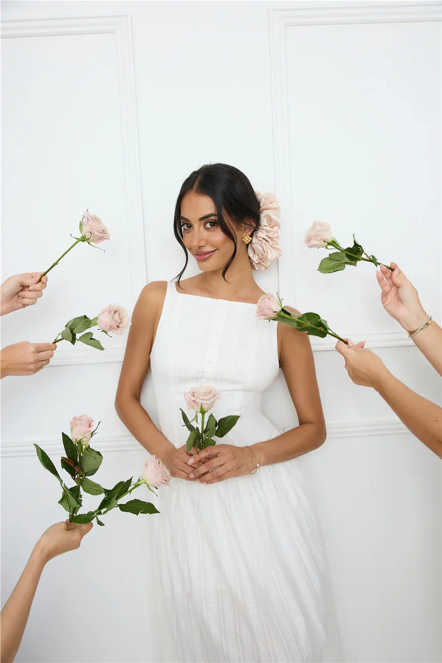 Serene Nights Maxi Dress White