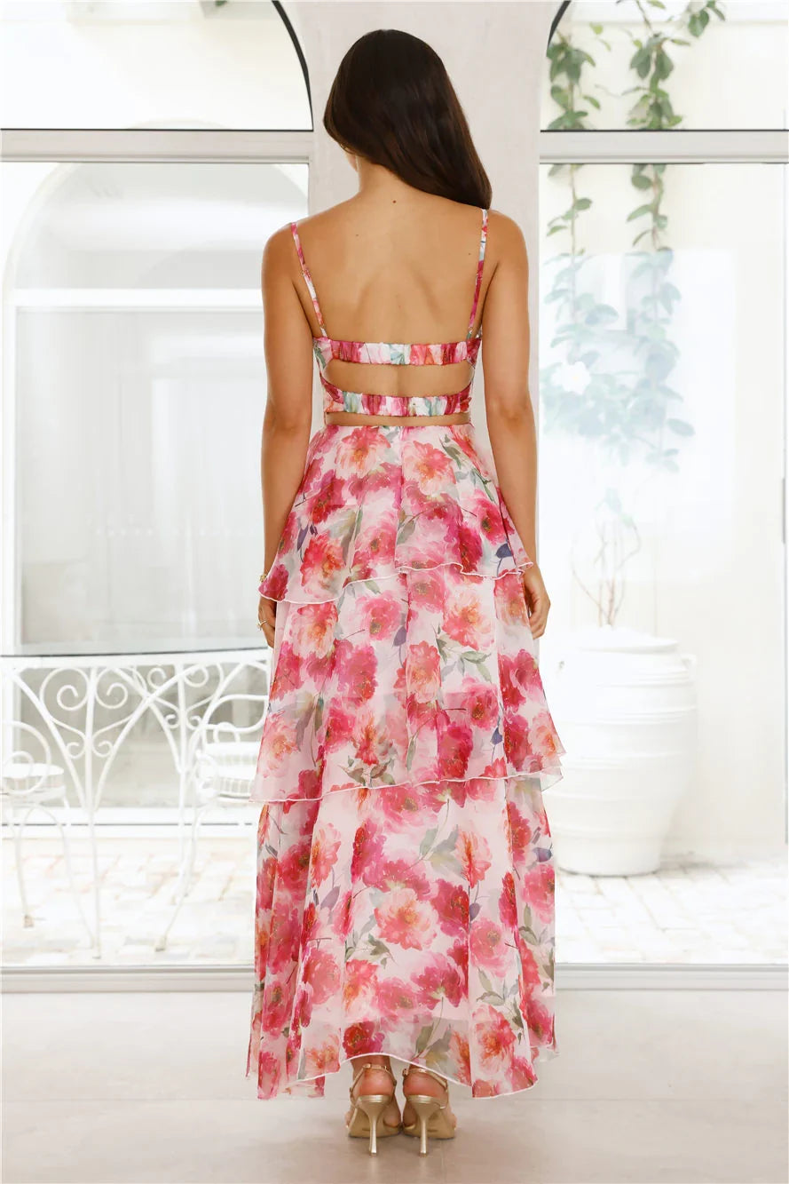 Starflower Breeze Maxi Dress Pink