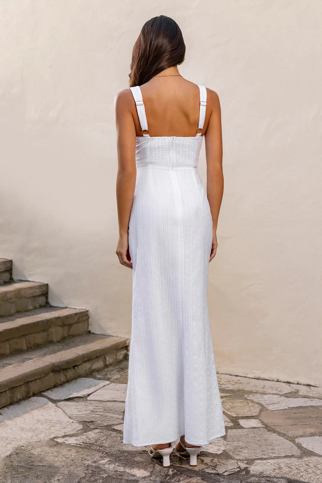 Shimmering Shore Maxi Dress White