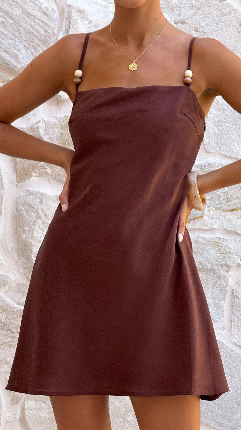 Kelsea Mini Dress - Chocolate
