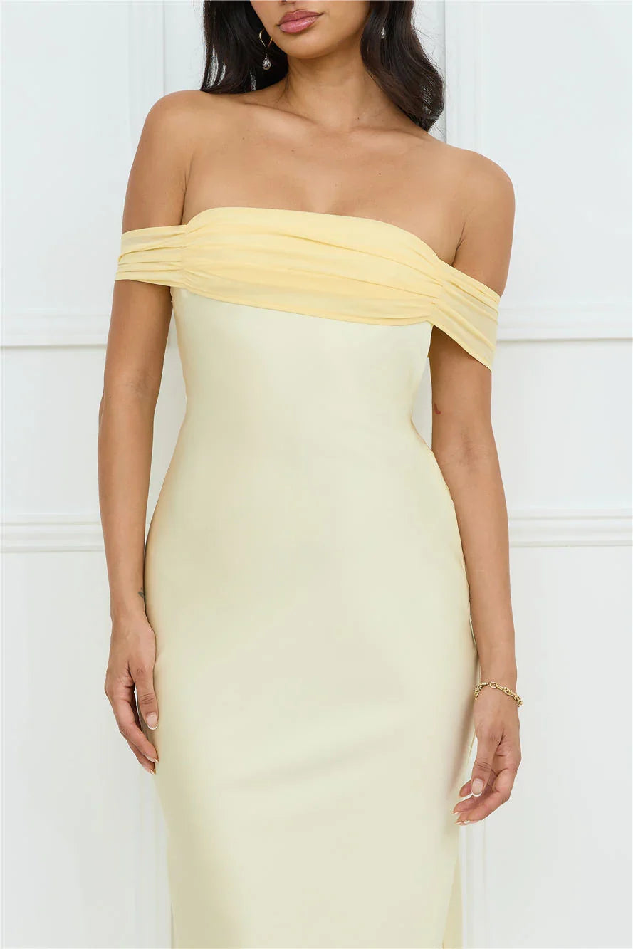 Daisy Darling Strapless Maxi Dress Yellow