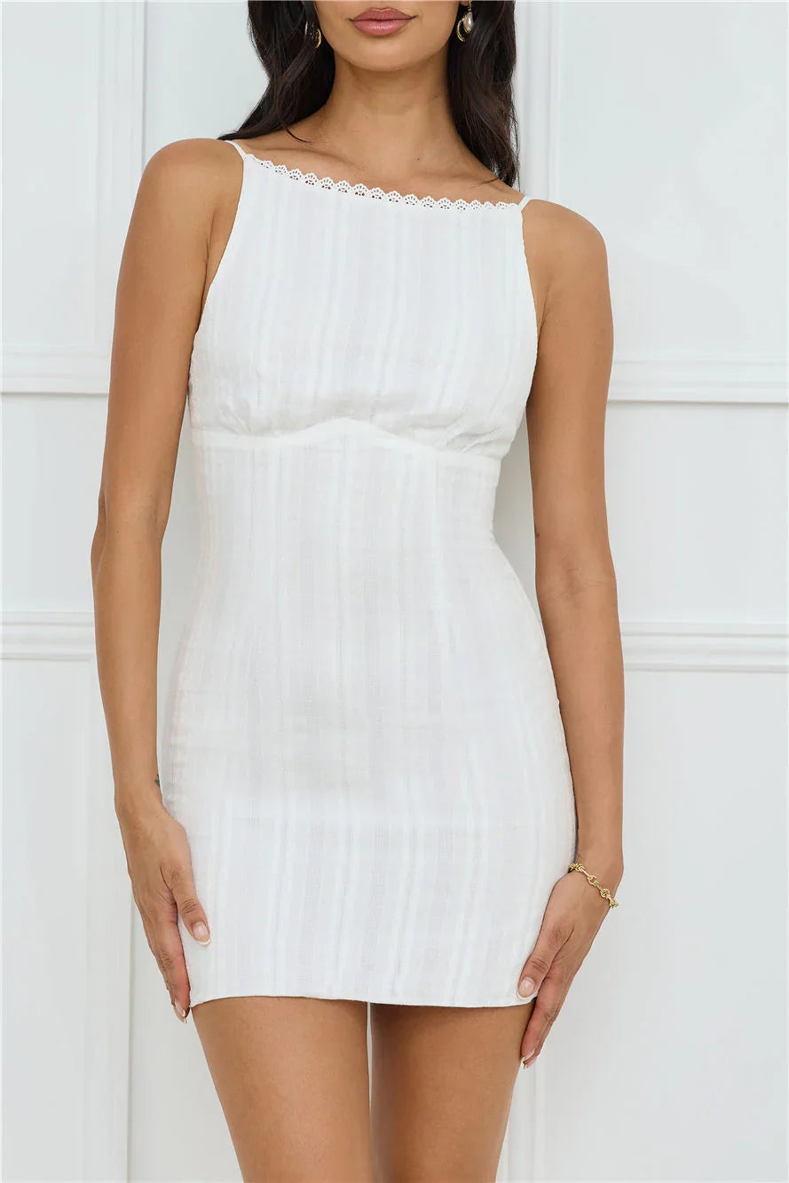 Simply Chic Mini Dress White