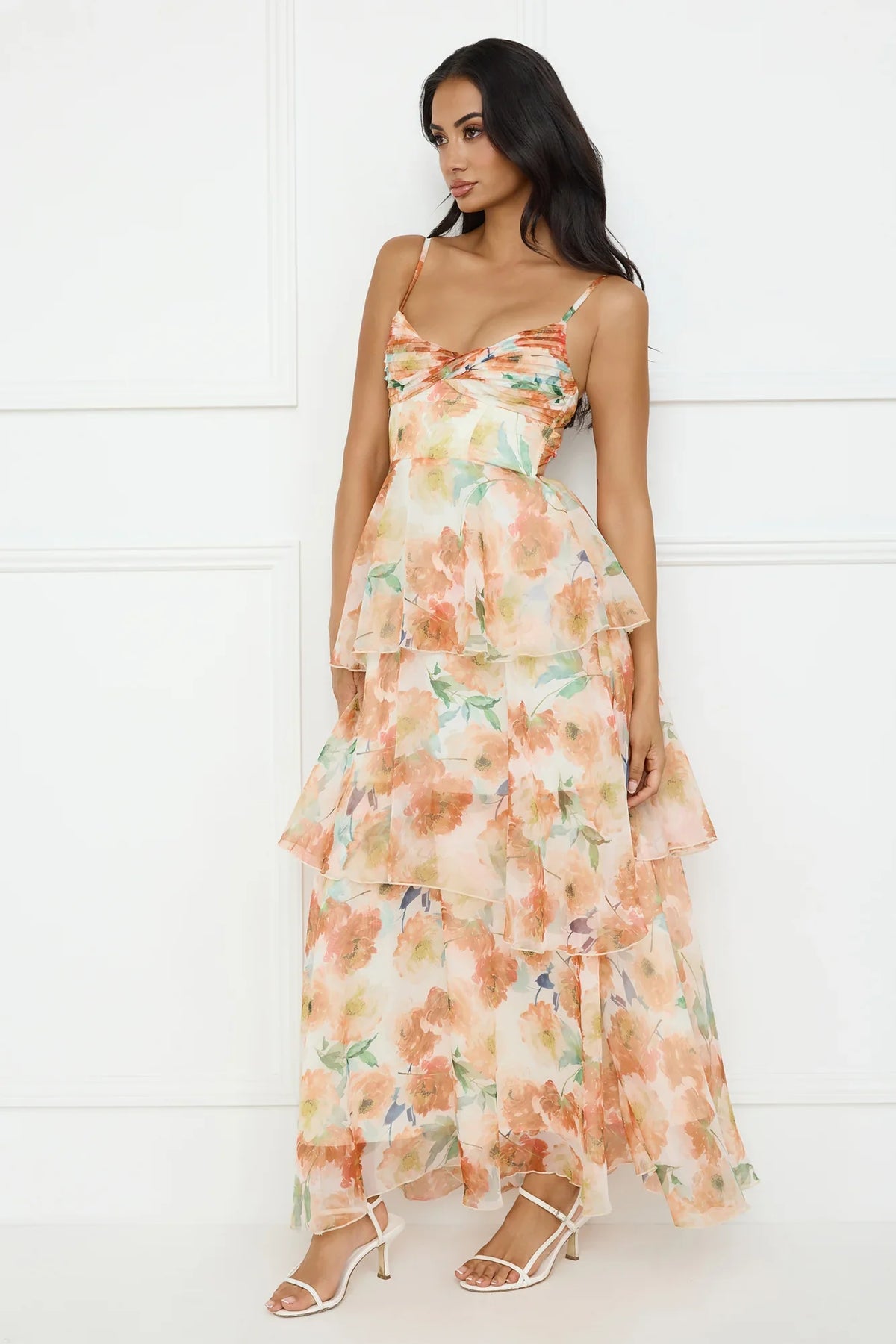 Starflower Breeze Maxi Dress Orange
